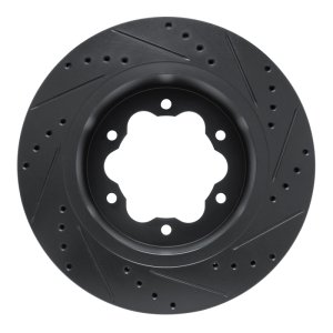 Ford Transit-350 HD/DRW Brake Rotor (1) - Rear Left - R1 Concepts - Drilled & Slotted - Black - `20-`25